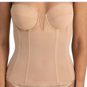 Dominique Nude Strapless Bustier 34G